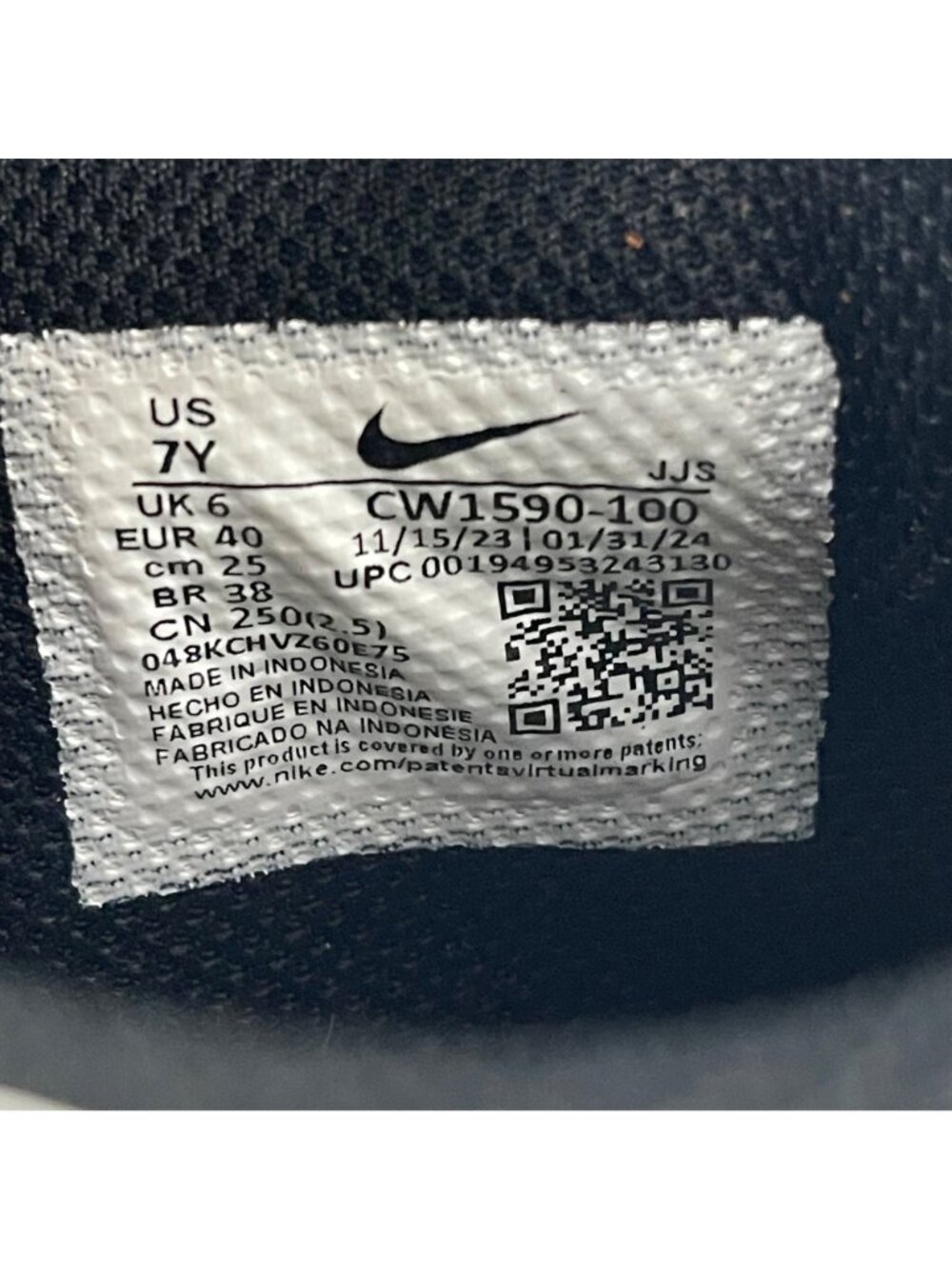 Nike Dunk Low Retro Panda CW1590-100 Men’s Size 7 Black White – No Box - Picture 9 of 11